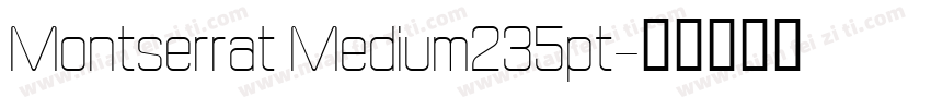 Montserrat Medium235pt字体转换